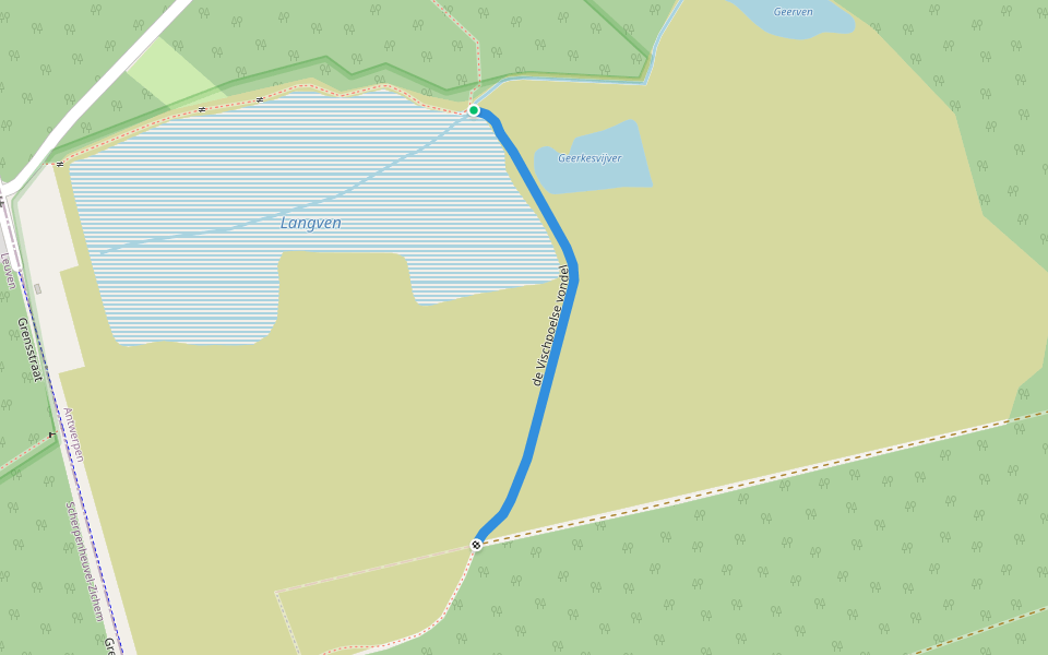 de Vischpoelse vondel walking route map in Laakdal