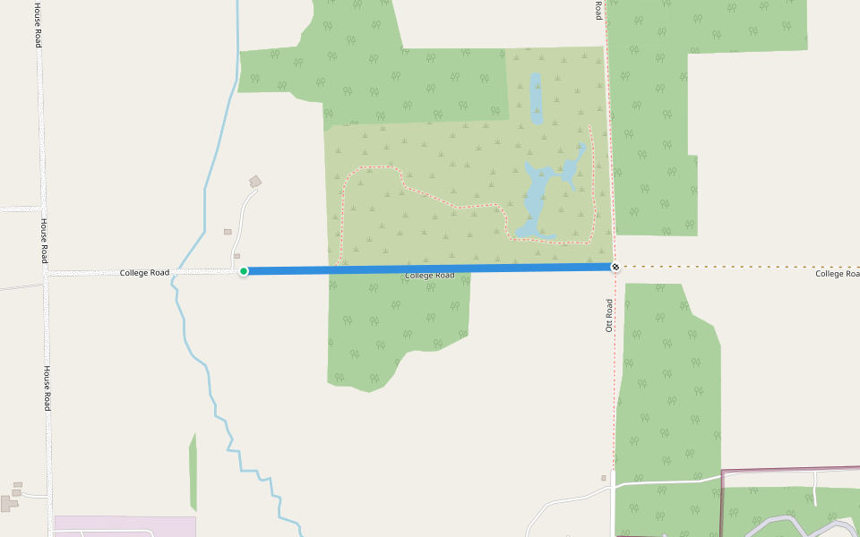 College Road walking route map in Fort Erie