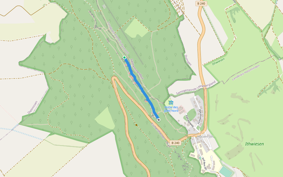 Oberer Klippenweg walking route map in Eschershausen