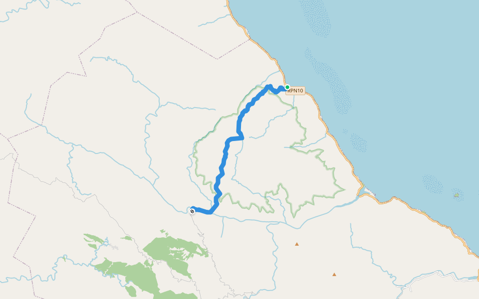 Panie walking route map in Sarramea