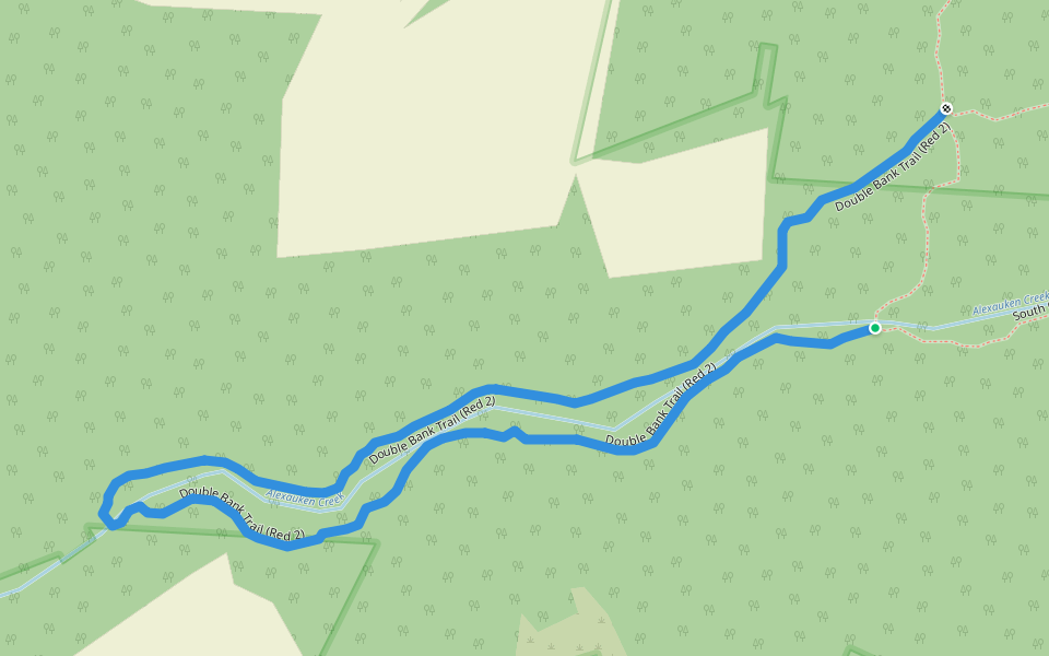 Double Bank Trail (Red 2) walking route map in Lambertville