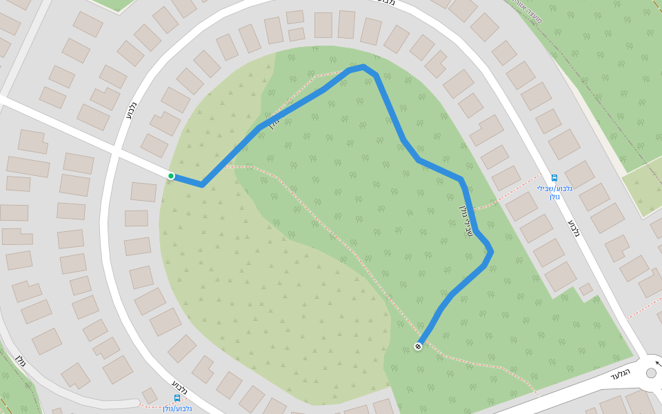 שבילי גולן walking route map in Kokhav Ya'ir Tzur Yigal