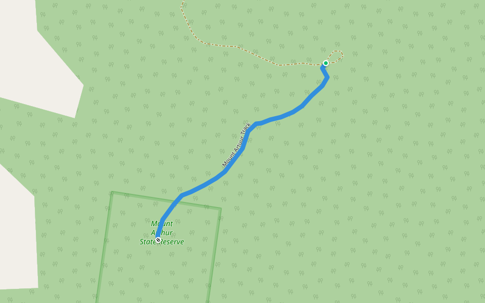 Mount Artuur Track walking route map in Port Arthur