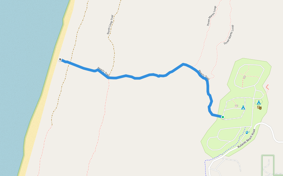 Pearl's Trail walking route map in Bandon