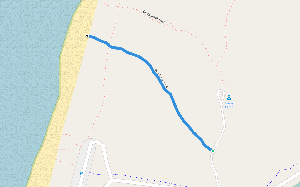 Red John Trail walking route map in Bandon