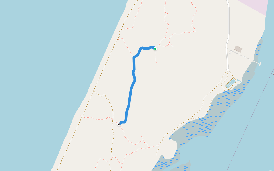 Dune Trails walking route map in Coos Bay