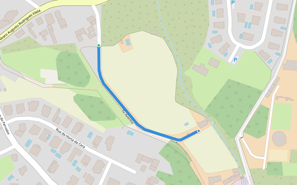 Tv. Azenha walking route map in Rio de Mouro