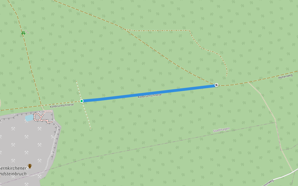 Kollbruchschneise walking route map in Obernkirchen