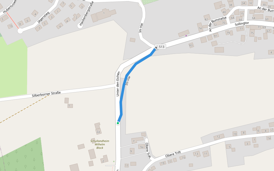 Im Hai walking route map in Dassel