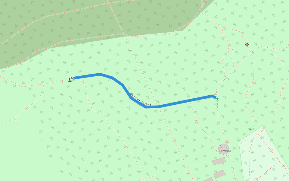 Фъртун пътека walking route map in Stara Zagora