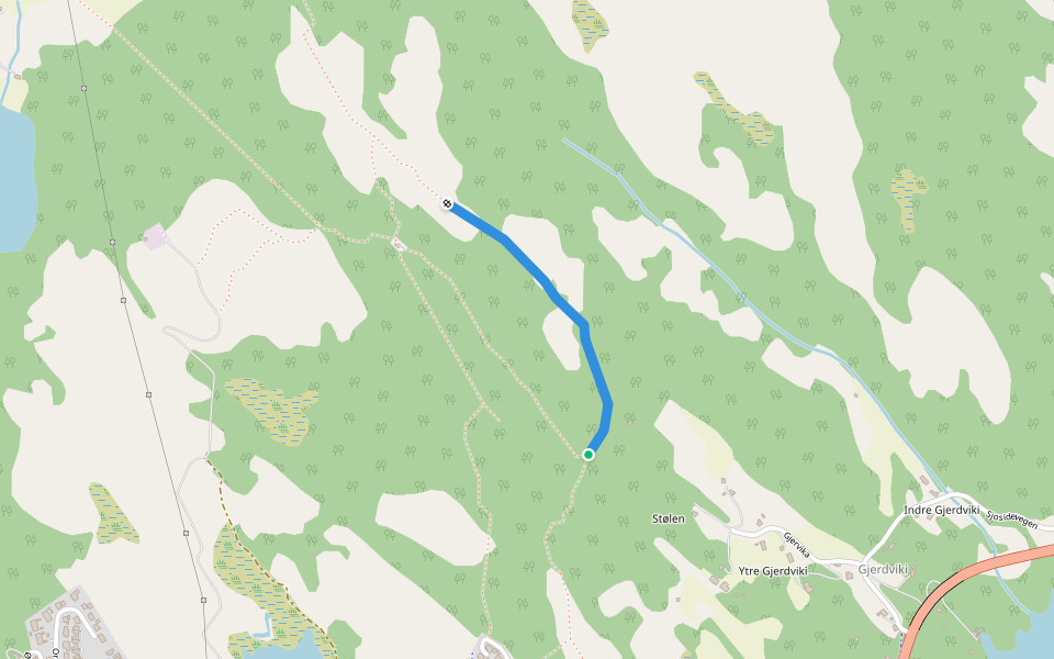 Indregardsfjellet walking route map in Knarvik