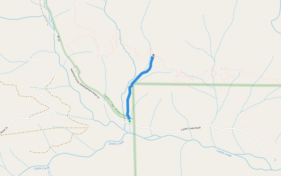 Sulphur Creek Trail walking route map in Castella