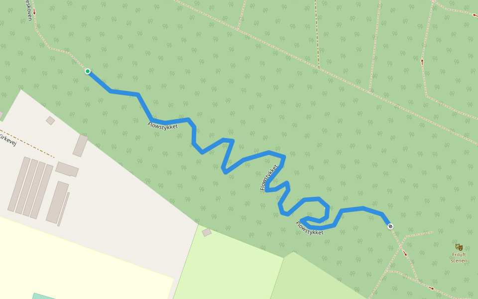 Flowstykket walking route map in Ølgod