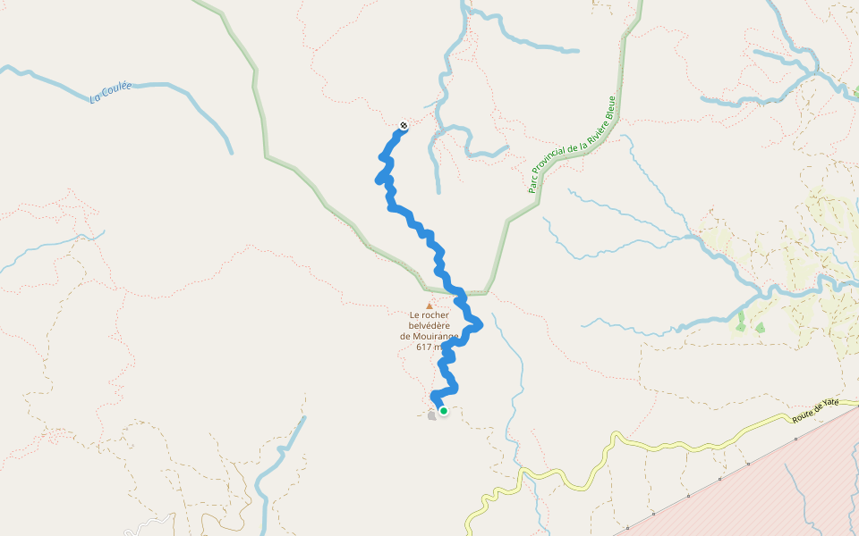 Sentier des cohons walking route map in La Coulee