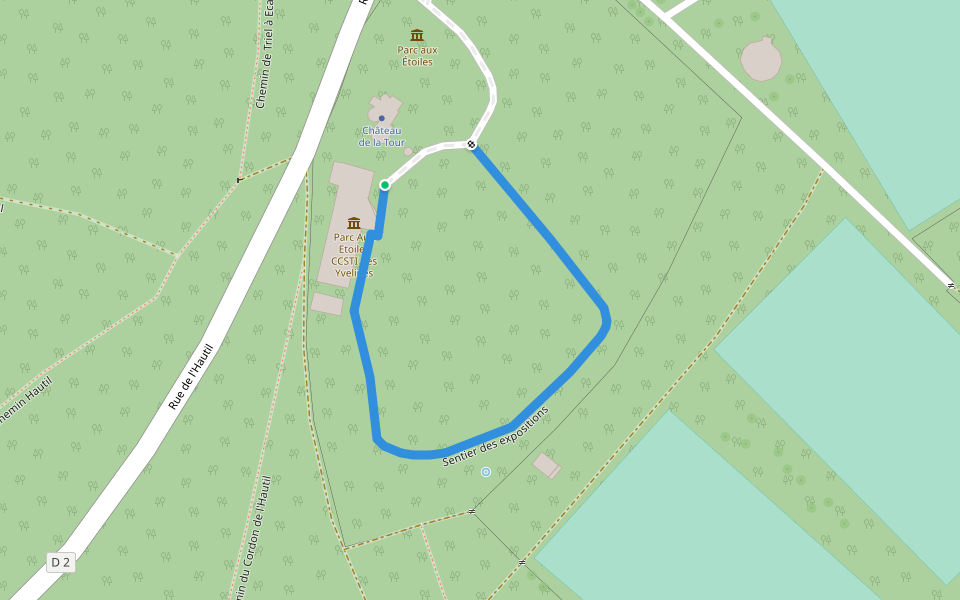 Sentier des expositions walking route map in Triel-sur-Seine