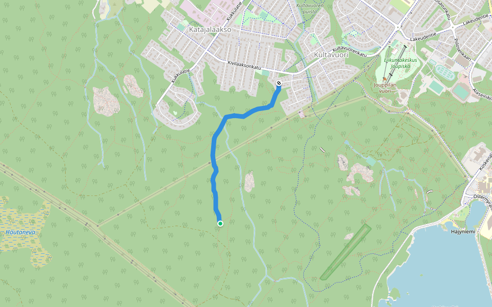 Antimonikadun polku walking route map in Alavus