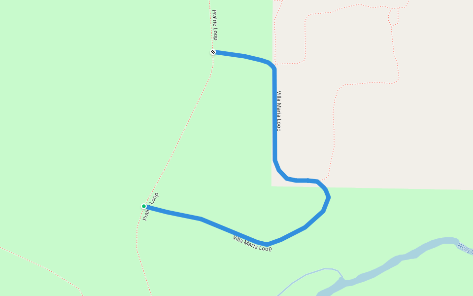 Villa Maria Loop walking route map in Frontenac