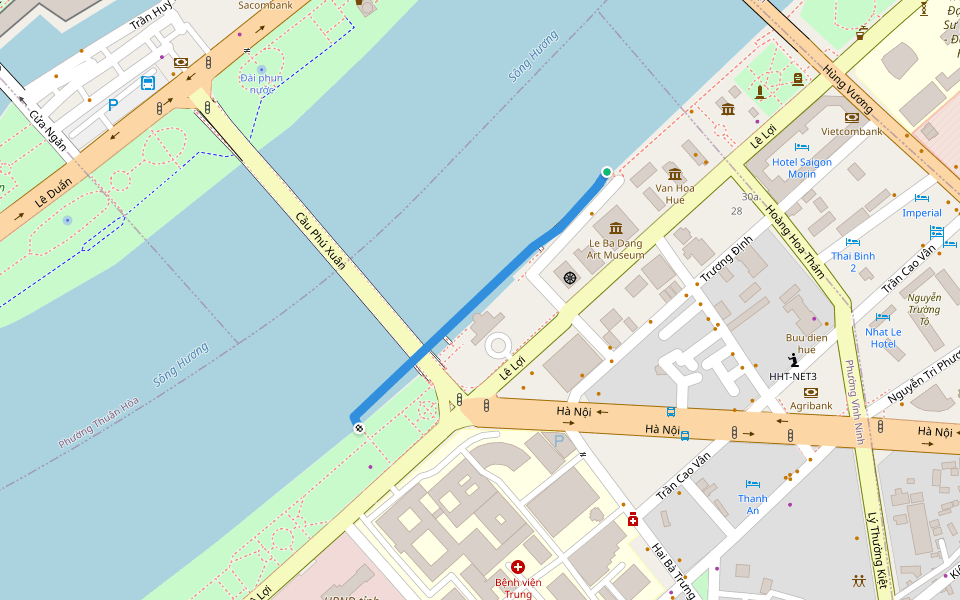 Ironwood Foot Bridge walking route map in Thành phố Huế