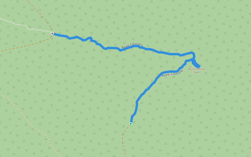 Route 3 Ostrong walking route map in Yspertal