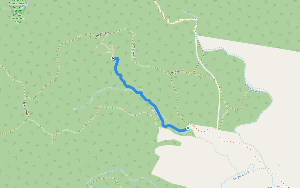 Old Lionsville Track walking route map in Lionsville