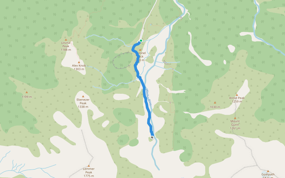 Franz Josef Glacier / Kā Roimata o Hine Hukatere Walk walking route map in Franz Josef / Waiau