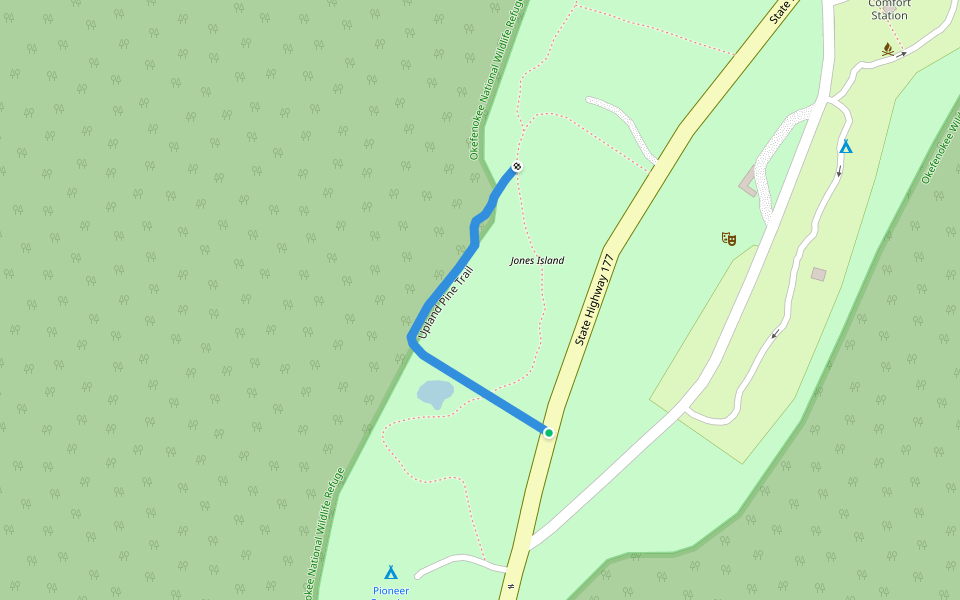 Upland Pine Trail walking route map in Fargo
