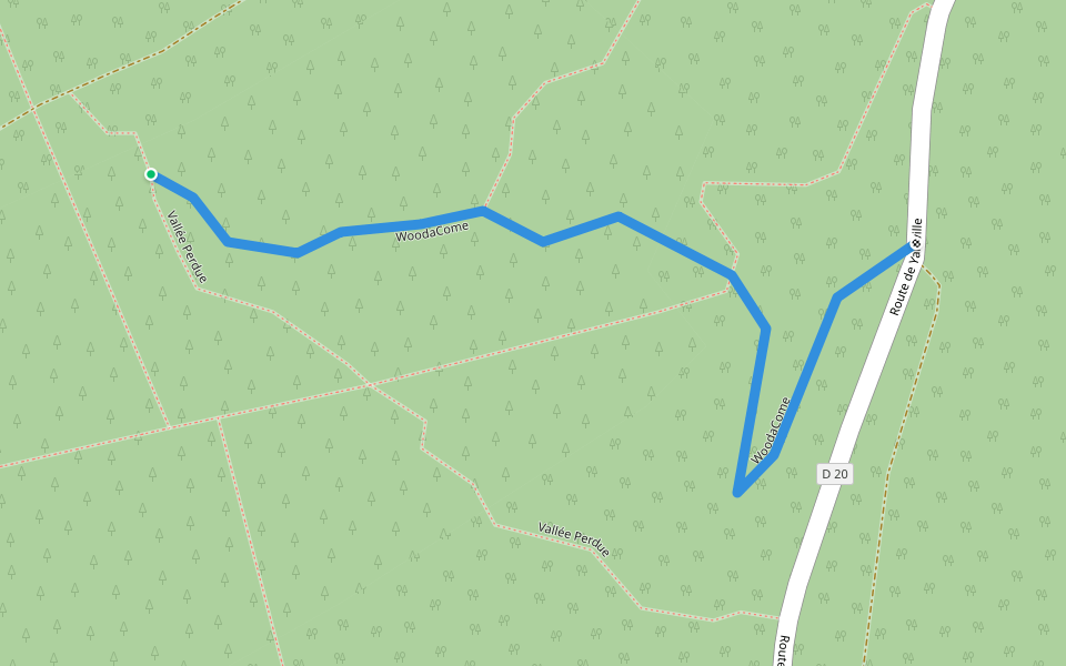 WoodaCome walking route map in Le Trait