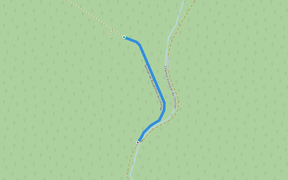Sentier de Rouéchou au Lourtau walking route map in Oloron-Sainte-Marie