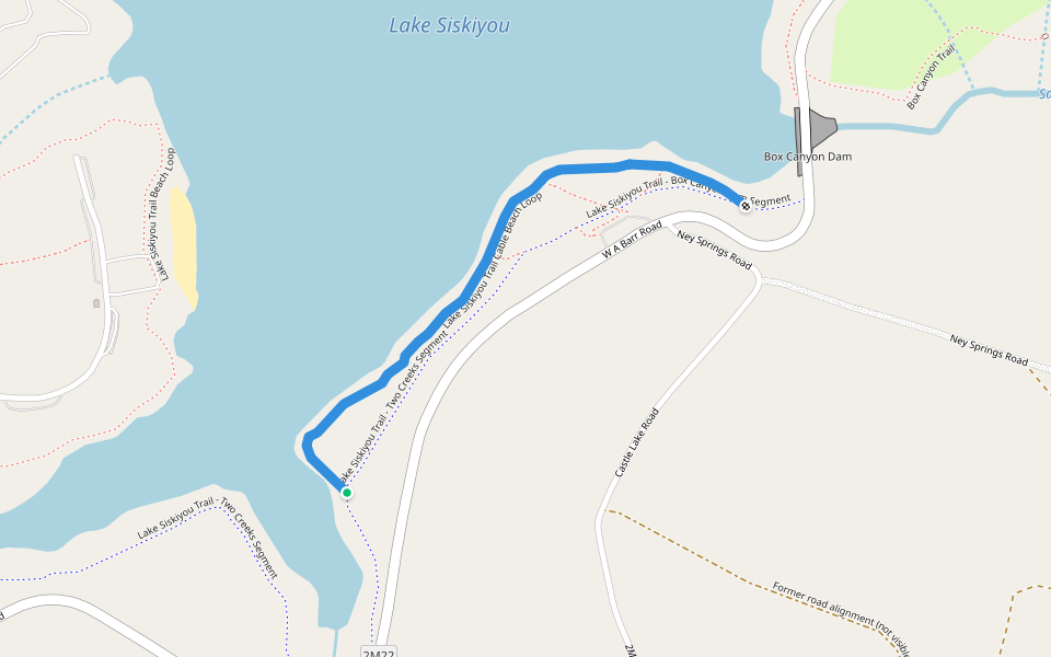Lake Siskiyou Trail Cable Beach Loop