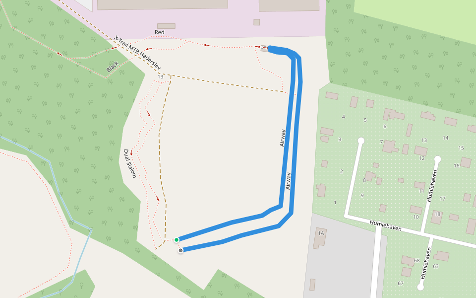 Airway walking route map in Haderslev