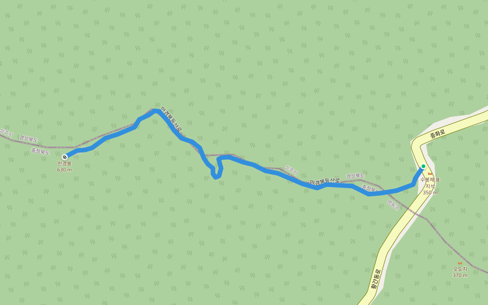 만경봉등산로 walking route map in Sangju