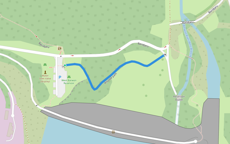 disused path walking route map in Forrest