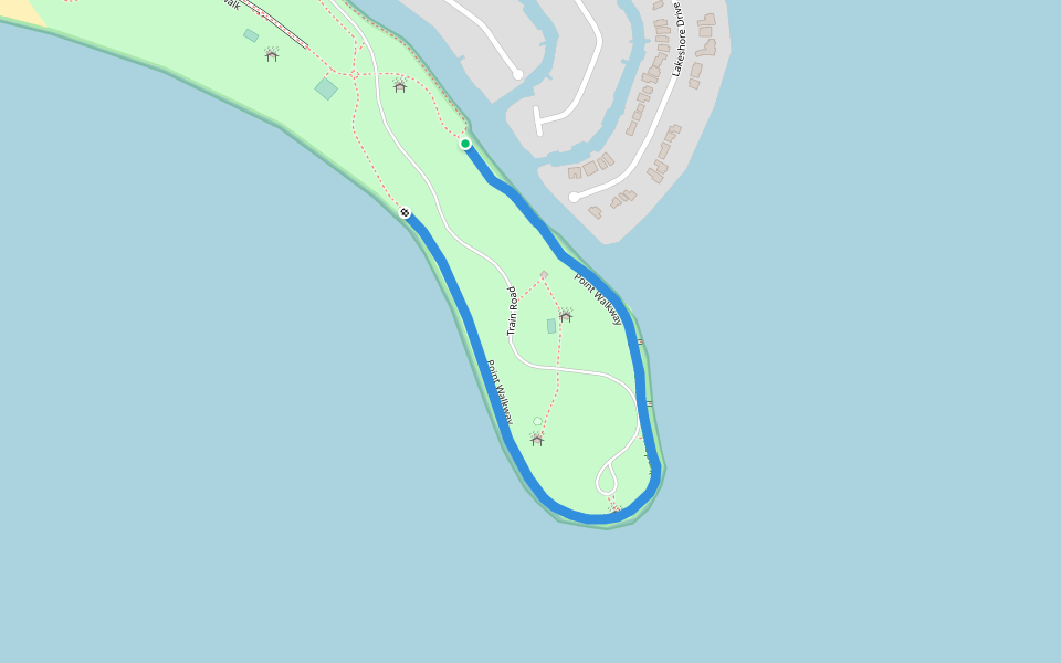 Point Walkway walking route map in SELFRIDGE