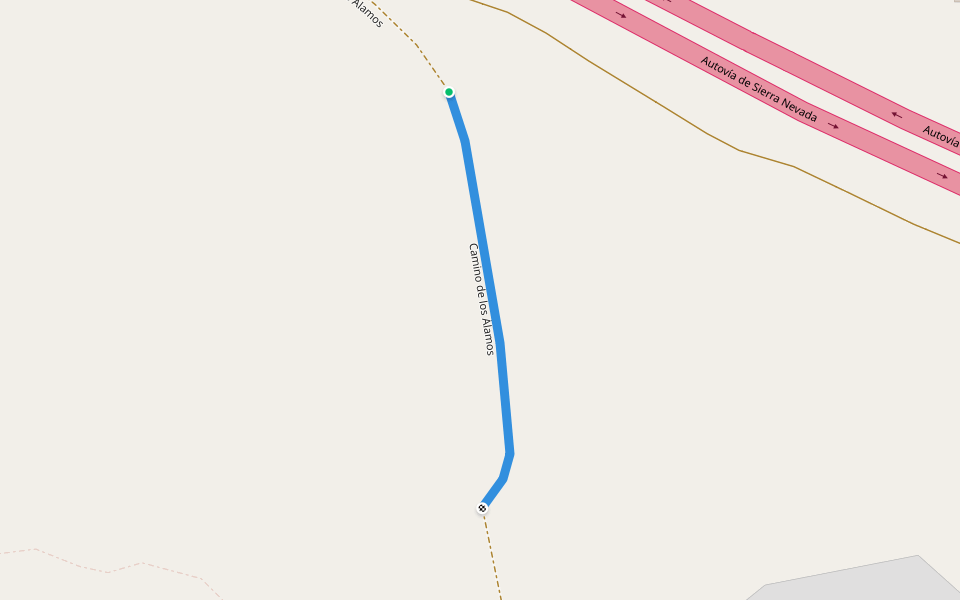 Camino de los Álamos walking route map in La Guardia de Jaén