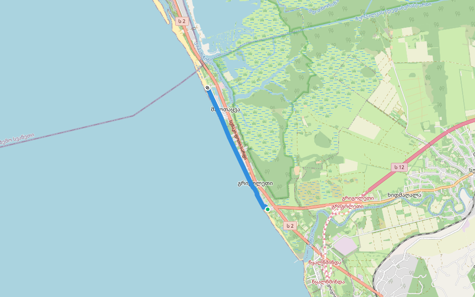 beach walking route map in Ureki