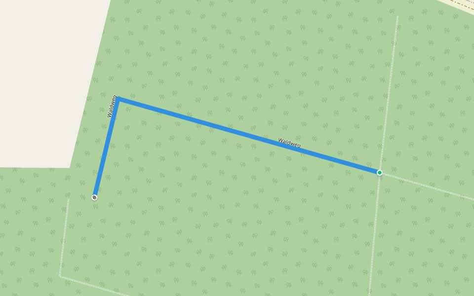 Waldweg walking route map in Eldena