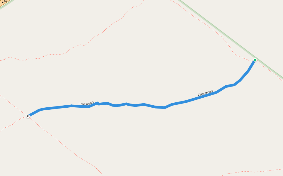 Crossroad walking route map in Jeffreys Bay