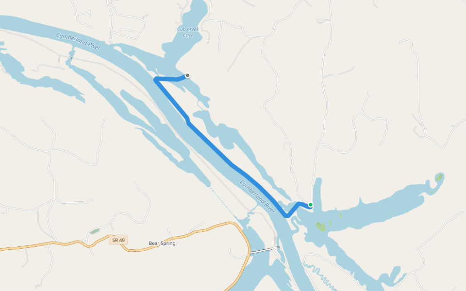Trail walking route map in Indian Mound