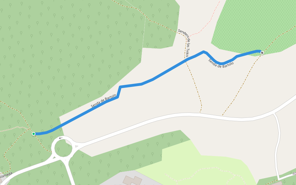 Senda de Bartolo walking route map in Sojuela