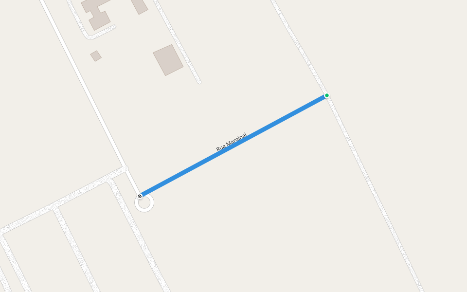 Rua Marginal walking route map in Petrolina