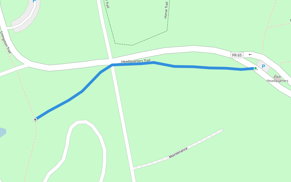 Headquarters Trail walking route map in Livingston