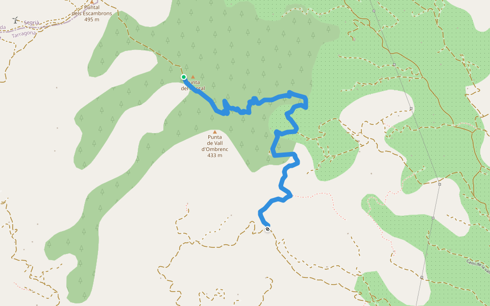 GR99 walking route map in Riba-roja d'Ebre