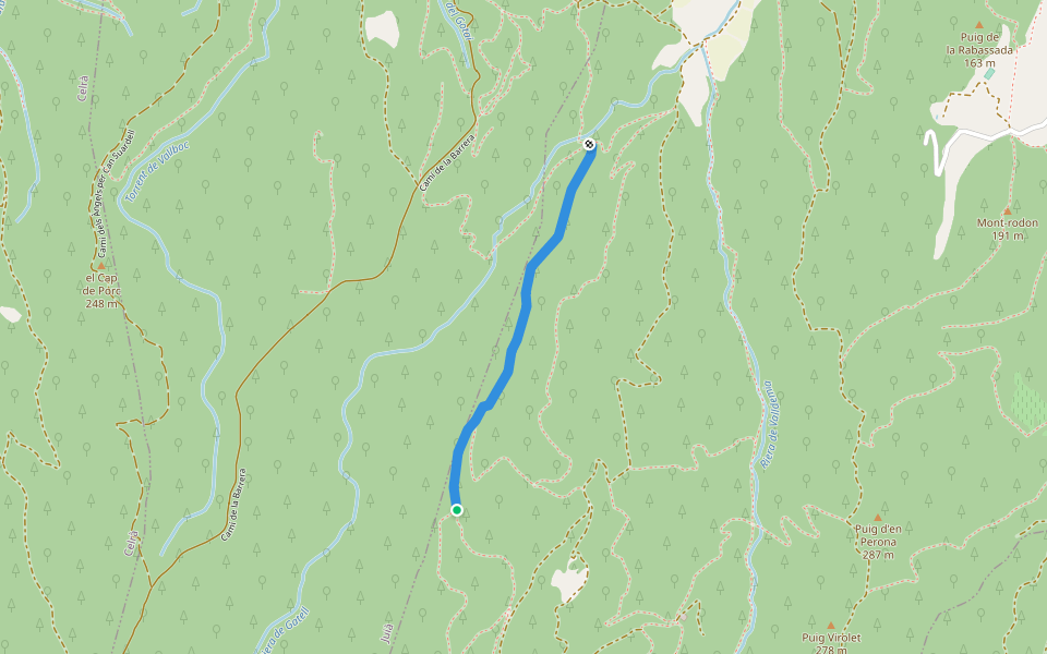 La María walking route map in Sant Martí Vell