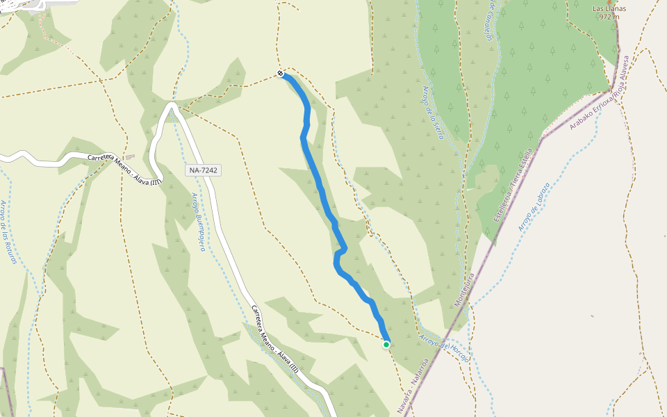 Senda btt oion 1 walking route map in Oion