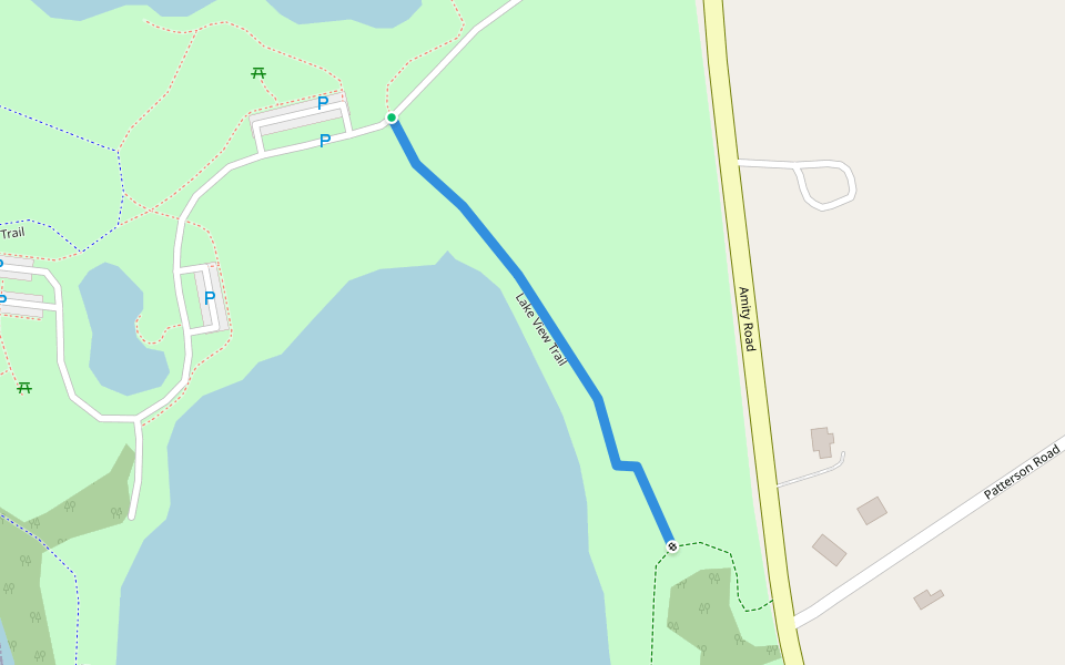 Lake View Trail walking route map in Plain City