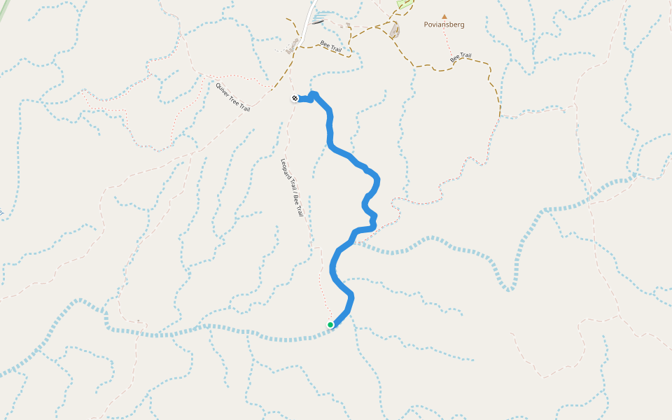 Leopard Trail walking route map in Rooiklip