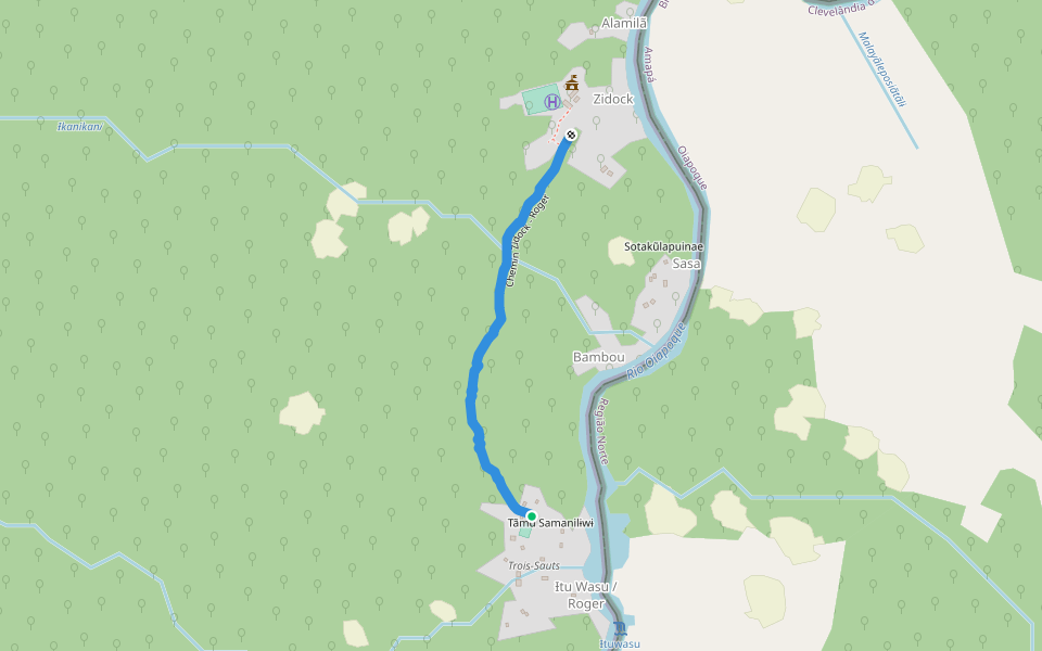 Chemin Zidock - Roger walking route map in Regina