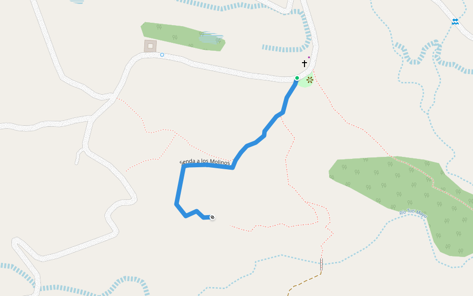 Senda a los Molinos walking route map in Catachilla