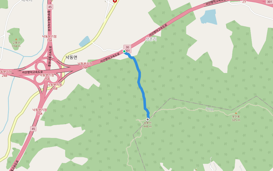 삼봉산 등산로 walking route map in Sangju