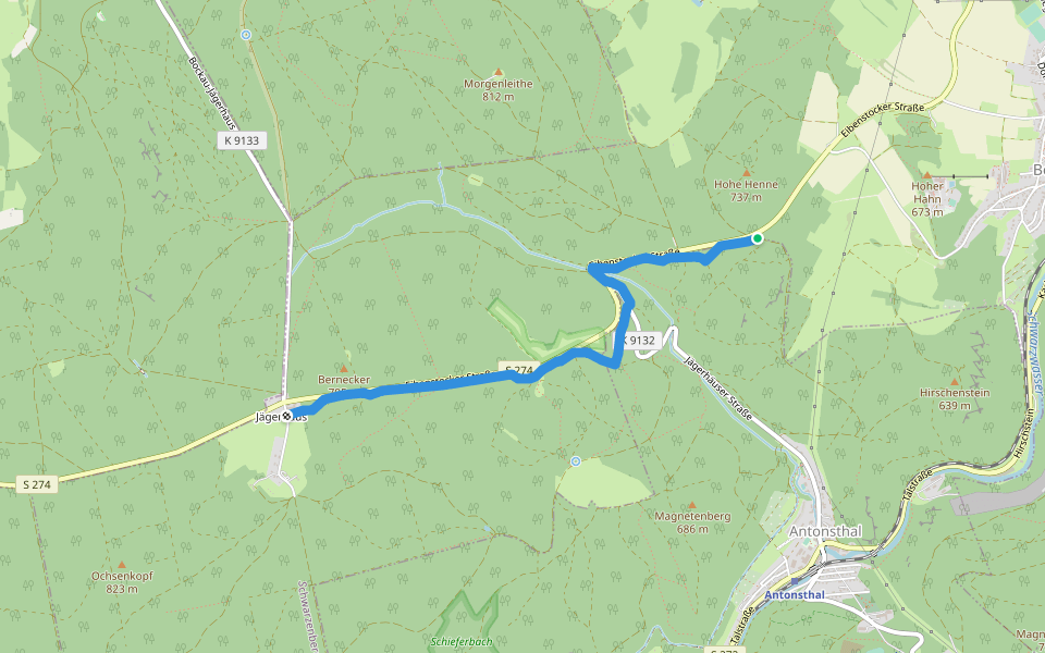 Loipe walking route map in Schwarzenberg/Erzgebirge